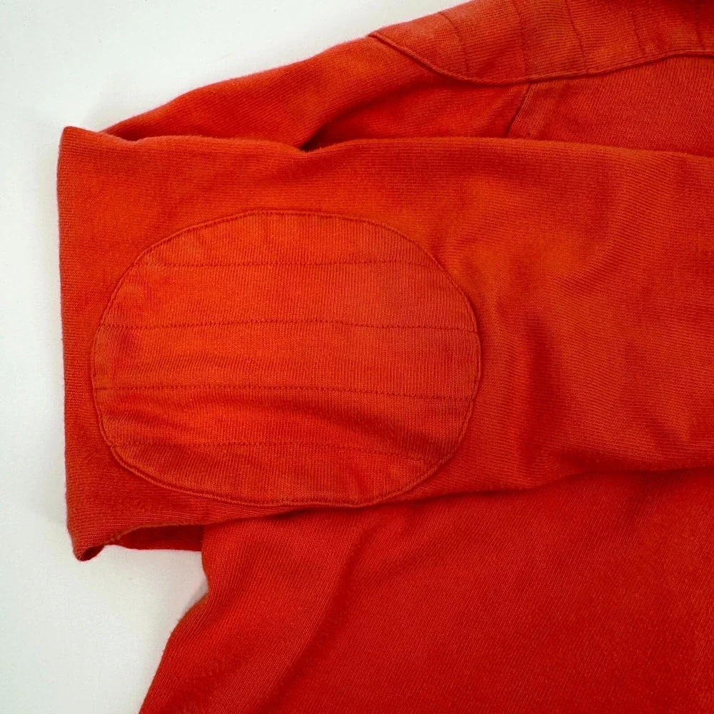 Polo Ralph Lauren Shirt Mens Large Orange Pony Logo Classic Elbow Patch Collared
